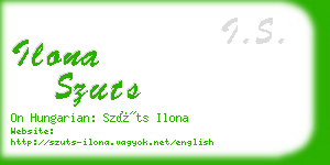 ilona szuts business card